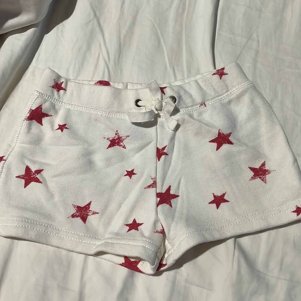 Ralph Lauren 3t cream red star shorts elastic waist nwot French terry new